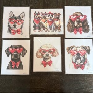 Set of 6 Dogs W/ Sunglasses Prints 8x10” NEW Sealed Husky, Lab, Bulldog, Poodle